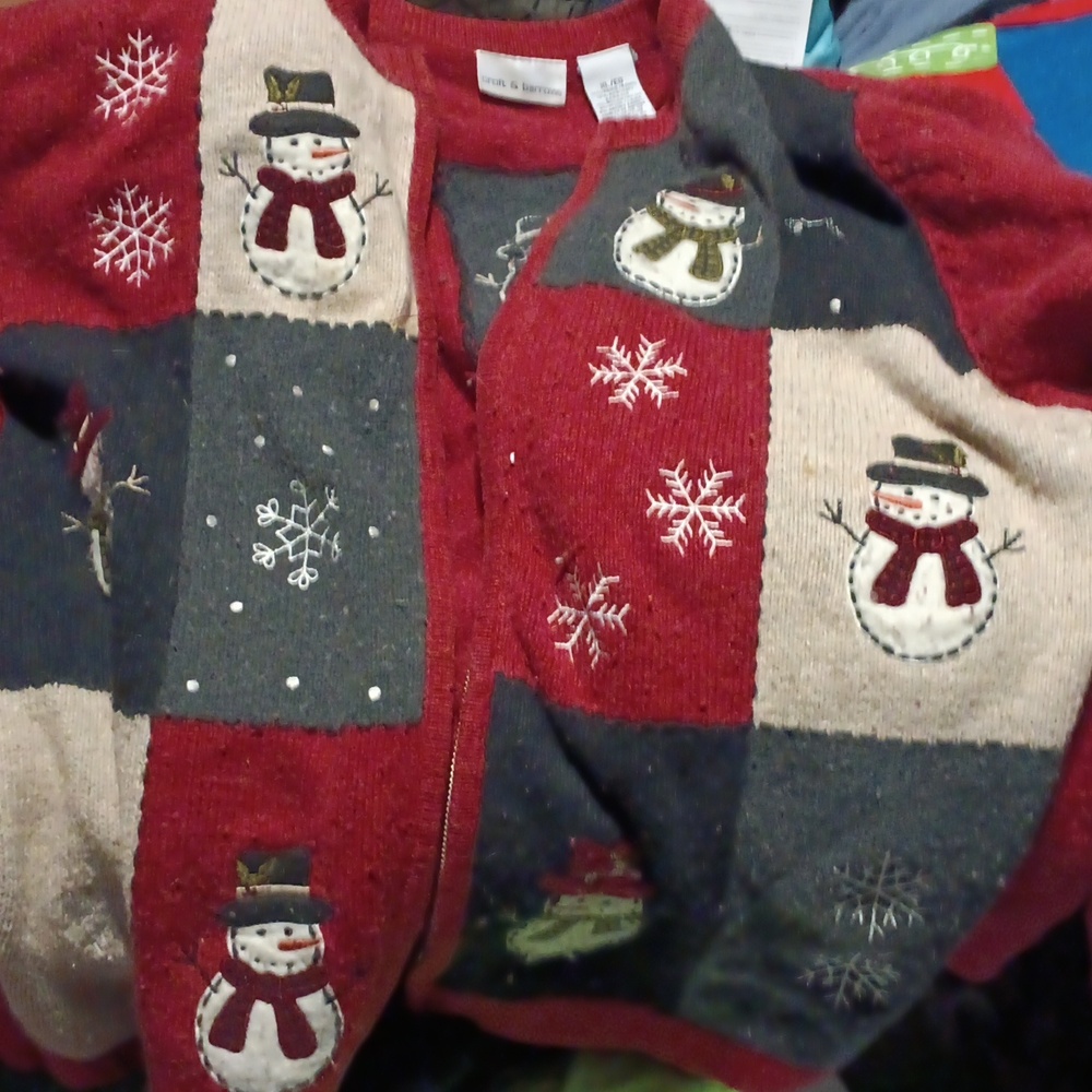 Christmas sweater zip up